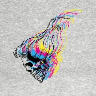 CMYK Hair-Skull T-Shirt